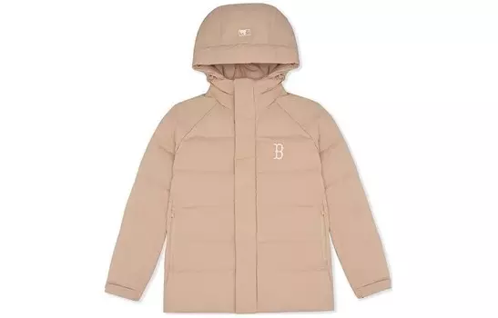 Пуховик унисекс бежевый Mlb