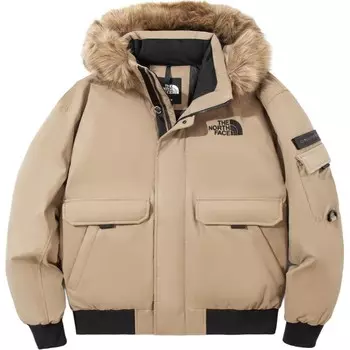 Пуховик унисекс коричневый The North Face, коричневый