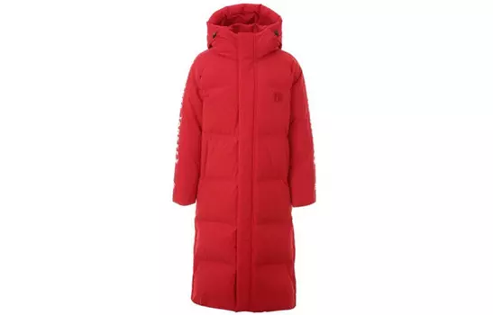 Пуховик унисекс красный Mlb