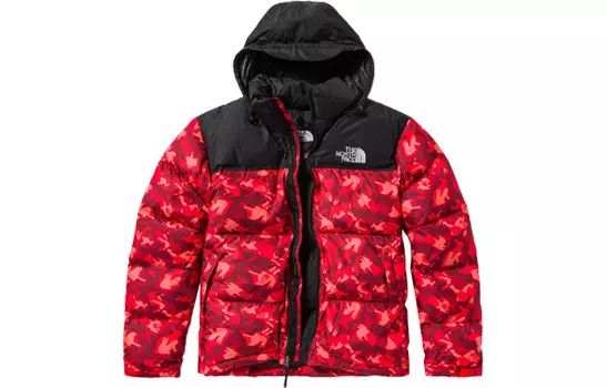 Пуховик унисекс красный The North Face, красный