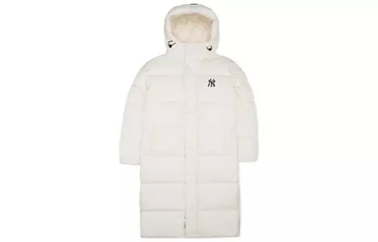 Пуховик унисекс кремовый Mlb