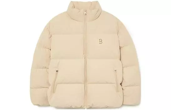 Пуховик унисекс MLB, Конопляно-бежевый