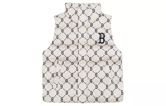 Пуховик унисекс MLB, Светло-бежевый