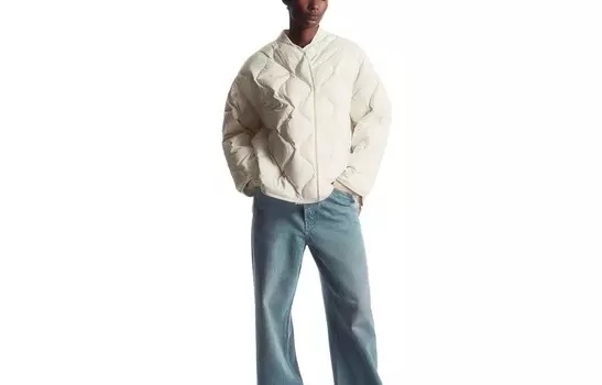 Пуховик унисекс Off White Cos, кремовый