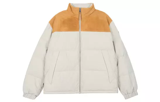 Пуховик унисекс Off White Timberland, кремовый