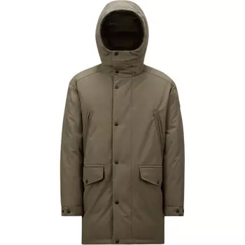 Пуховик унисекс оливково-зеленый Moncler