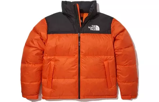 Пуховик унисекс оранжевый The North Face, оранжевый