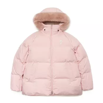 Пуховик унисекс розовый Mlb, розовый