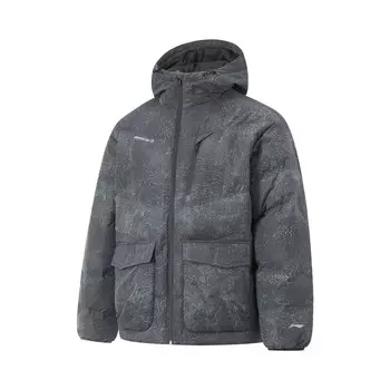 Пуховик унисекс с гравировкой и полным узором Lining, цвет Engraved with full pattern
