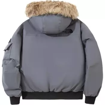 Пуховик унисекс серебристо-серый The North Face, серый