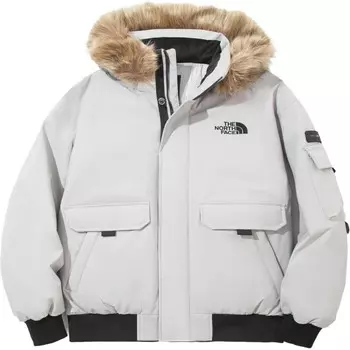 Пуховик унисекс серебристый The North Face, цвет Silver