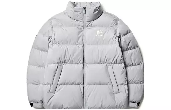 Пуховик унисекс серый Mlb