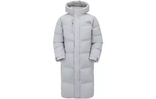 Пуховик унисекс серый The North Face, серый