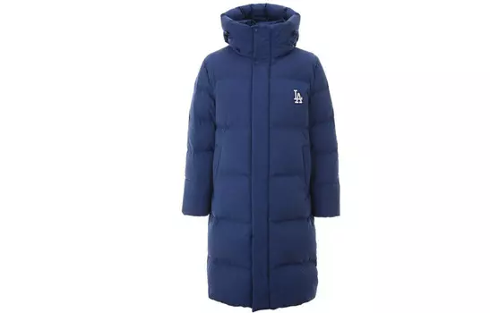 Пуховик унисекс синий Mlb