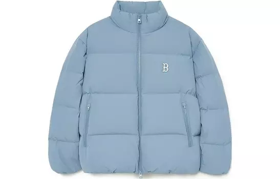 Пуховик унисекс синий Mlb