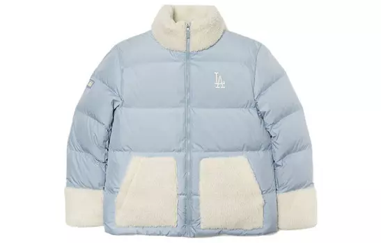 Пуховик унисекс синий Mlb