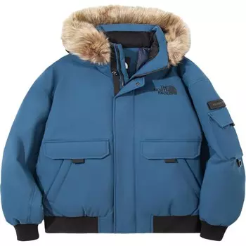 Пуховик унисекс синий The North Face, синий