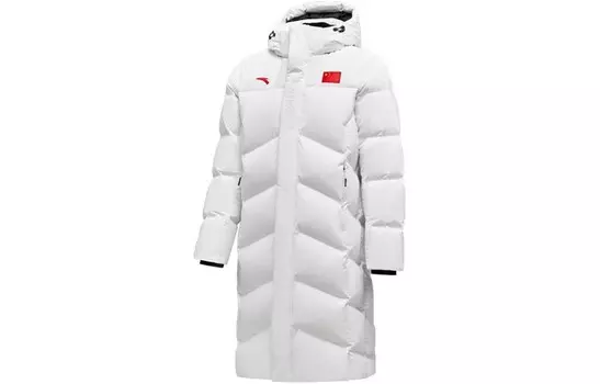 Пуховик унисекс снежинка белый Anta, цвет Snowflake White