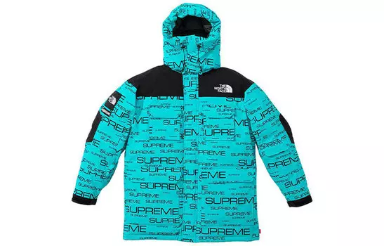 Пуховик Supreme The North Face, черный / белый