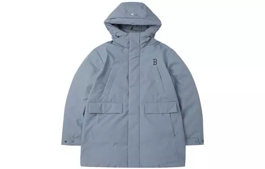 Пуховик унисекс светло-голубой Mlb