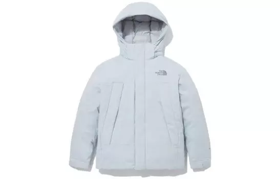 Пуховик унисекс светло-голубой The North Face, светло-голубой