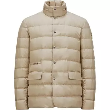 Пуховик унисекс светло-коричневый Moncler