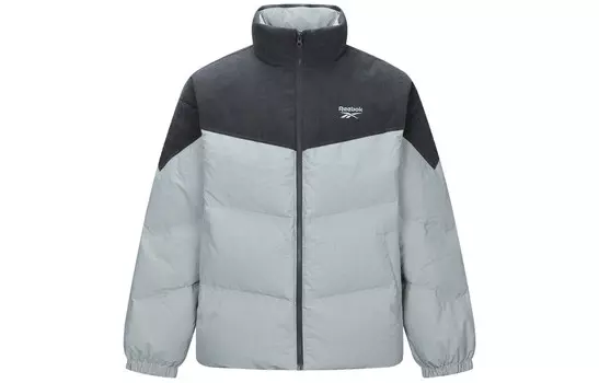 Пуховик унисекс светло-серый Reebok