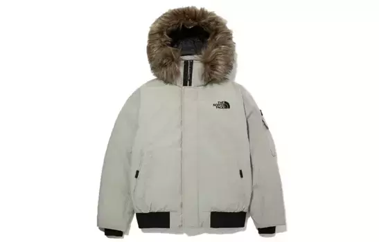 Пуховик унисекс темно-бежевый The North Face, темно-бежевый