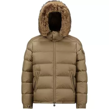 Пуховик унисекс темно-коричневый Moncler