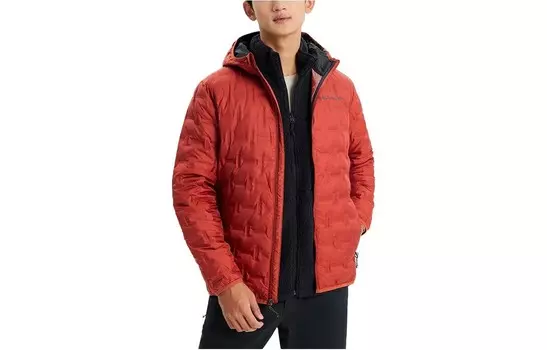 Пуховик унисекс темно-ночно-красный Columbia