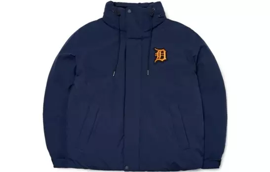 Пуховик унисекс темно-синий Mlb