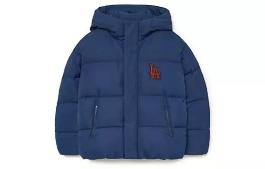 Пуховик унисекс темно-синий Mlb