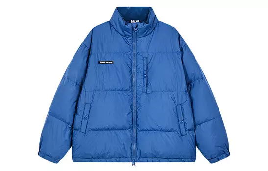 Пуховик унисекс темно-синий Pony