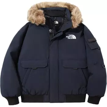 Пуховик унисекс темно-синий The North Face, темно-синий