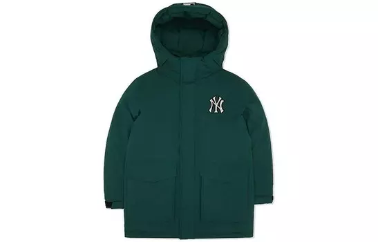 Пуховик унисекс темно-зеленый Mlb