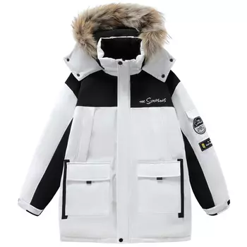 Пуховик унисекс The Simpsons, черный