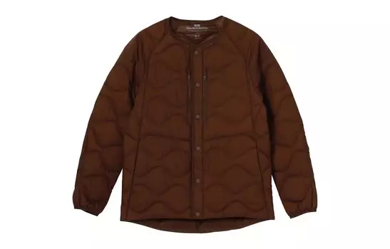 Ультралегкая пуховая куртка Uniqlo x White Mountaineering Unisex, 38 темно-коричневый