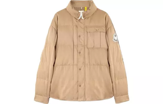 Пуховик унисекс верблюд Moncler, коричневый