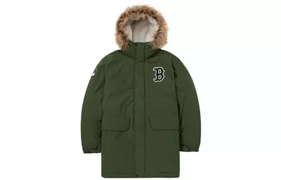 Пуховик унисекс зеленый Mlb