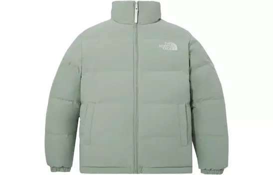 Пуховик унисекс зеленый The North Face, зеленый