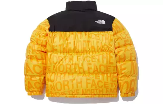 Пуховик унисекс желтый The North Face, желтый