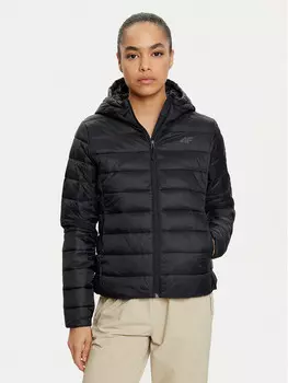 Пуховик узкого кроя 4F, черный