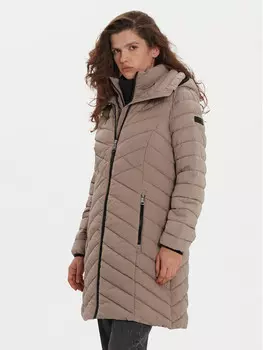 Пуховик узкого кроя Dkny, бежевый