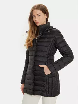 Пуховик узкого кроя Ea7 Emporio Armani, черный