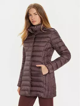 Пуховик узкого кроя Ea7 Emporio Armani, коричневый