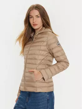 Пуховик узкого кроя Jott, бежевый