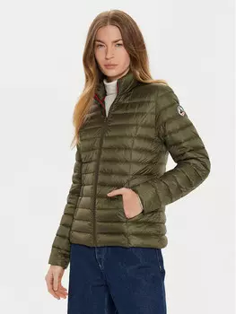 Пуховик узкого кроя Jott, зеленый
