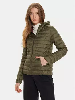 Пуховик узкого кроя Jott, зеленый