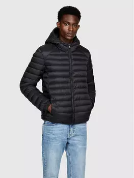 Пуховик узкого кроя Sisley, черный