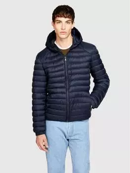 Пуховик узкого кроя Sisley, синий